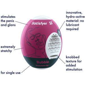 Αυγό Μανίκι Αυνανισμού για Άνδρες Satisfyer Bubble - Image 3