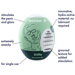 Αυγό Μανίκι Αυνανισμού για Άνδρες Satisfyer Riffle - Image 3