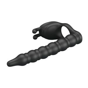 PRETTY LOVE BLACKNEY vibrating penis ring with plug - Image 6