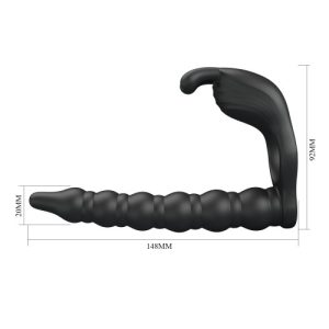 PRETTY LOVE BLACKNEY vibrating penis ring with plug - Image 9