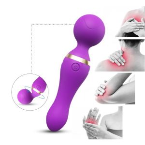 JAMES TOYBOX vibrating magic silicone wand Purple 19 cm - Image 6