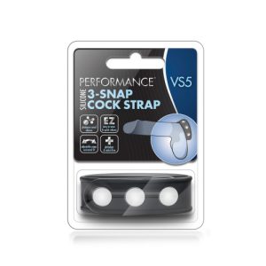 Δαχτυλίδι πέους VS5 3 Snap Cock Strap Black - Image 7