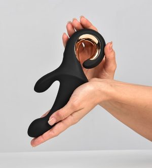 TOYBOX Gold Finger Rabbit vibrator blue - Image 3