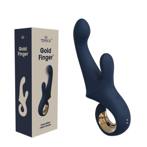 TOYBOX Gold Finger Rabbit vibrator blue